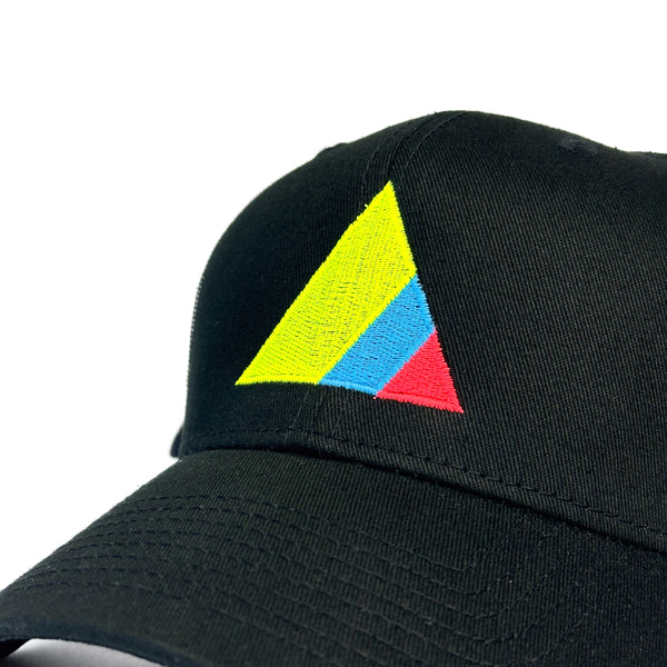 TRI GRIT LIME - Black Mesh Trucker