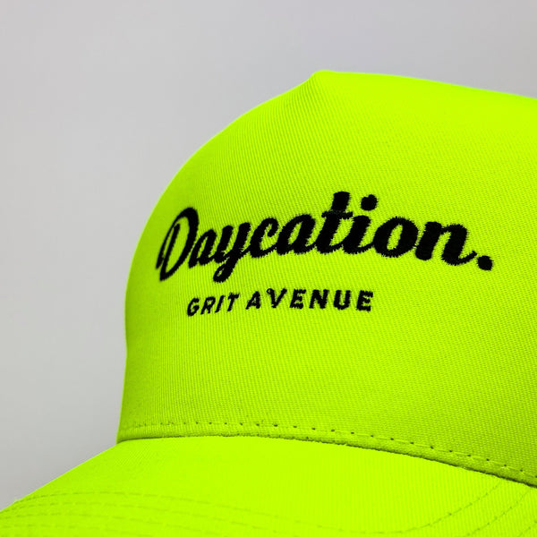 DAYCATION - Neon Lime / Black - Structured 5-Panel