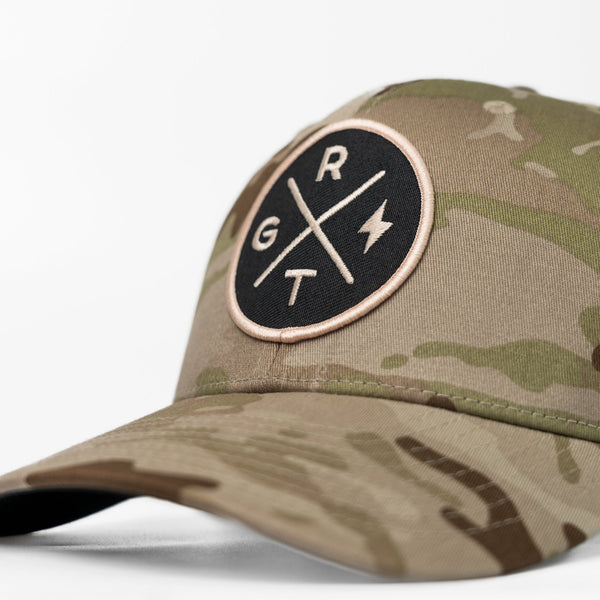 STRIKE - Tan/Black Desert Camo Trucker