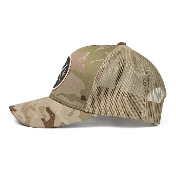 STRIKE - Tan/Black Desert Camo Trucker