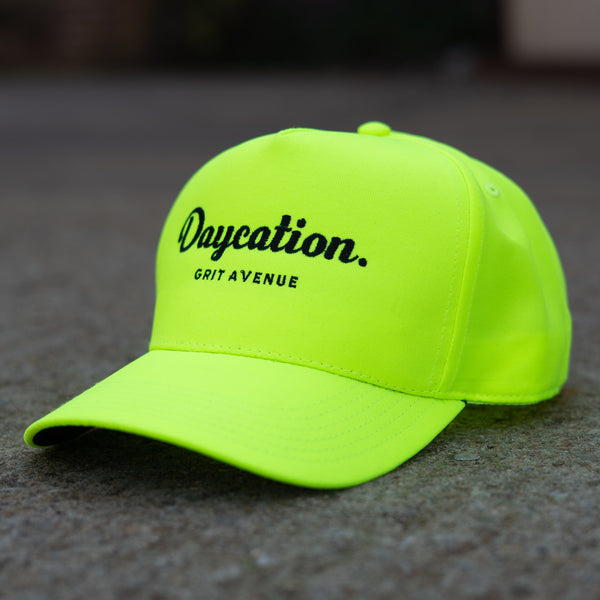 DAYCATION - Neon Lime / Black - Structured 5-Panel