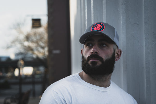 PARADISE - Gray/White Mesh Trucker