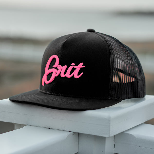 VINTAGE - Matte Pink/Black Mesh Snapback