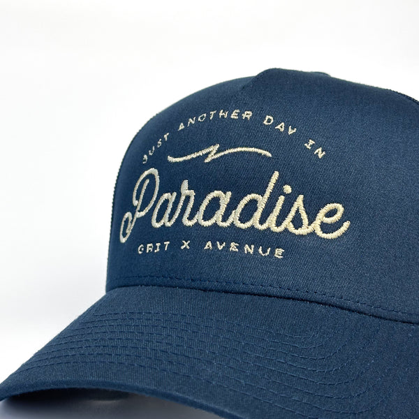 ANOTHER DAY - Navy/Sand 5-Panel Trucker