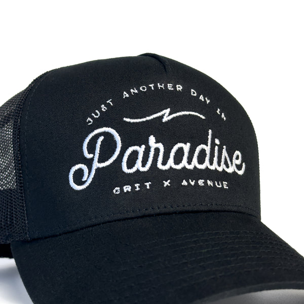 ANOTHER DAY - Black 5-Panel Trucker