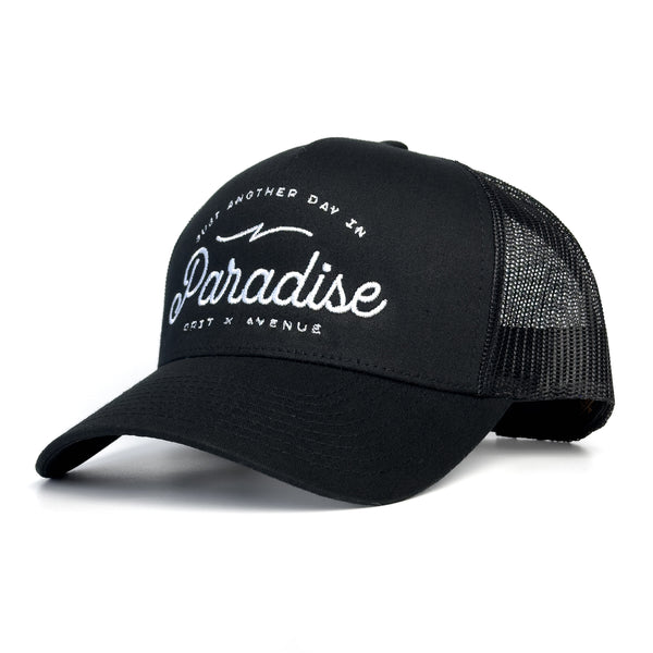 ANOTHER DAY - Black 5-Panel Trucker