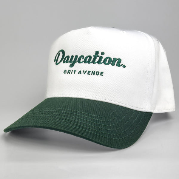 DAYCATION - White / Green 2-Tone - Structured 5-Panel