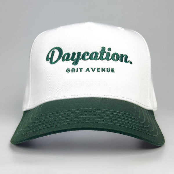 DAYCATION - White / Green 2-Tone - Structured 5-Panel