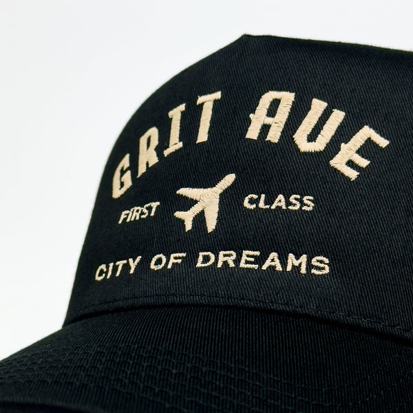 FIRST CLASS - Black/Tan - Structured 5-Panel