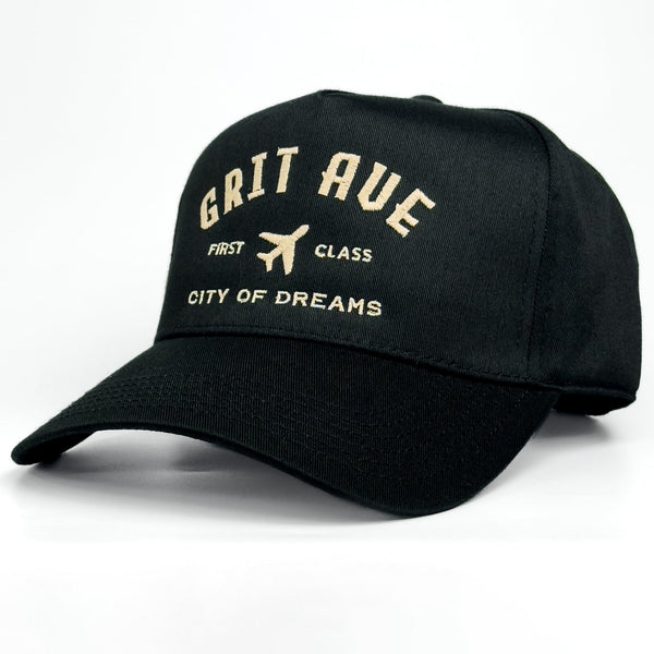 FIRST CLASS - Black/Tan - Structured 5-Panel