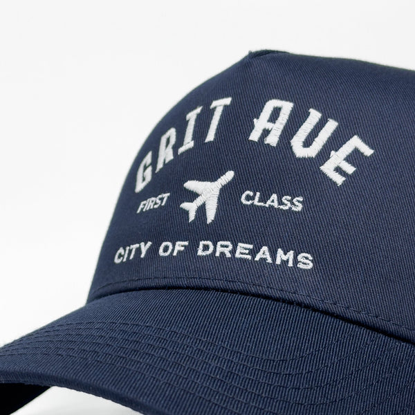 FIRST CLASS - Navy / White - Structured 5-Panel