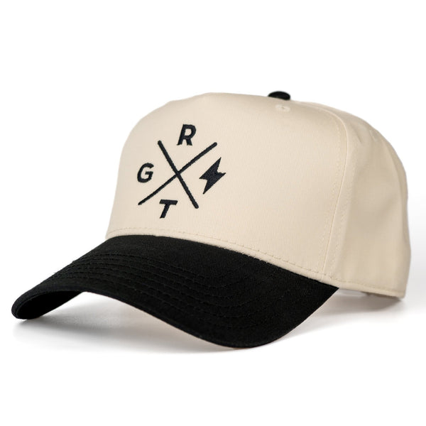 STRIKE - Tan / Black 2-Tone - Structured 5-Panel