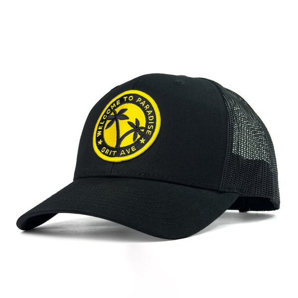 PARADISE - Lemon Yellow Mesh Trucker
