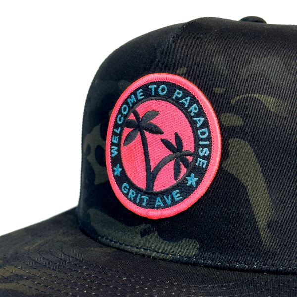 PARADISE - Black Camo Snapback