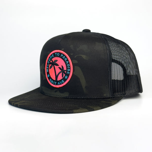 PARADISE - Black Camo Snapback