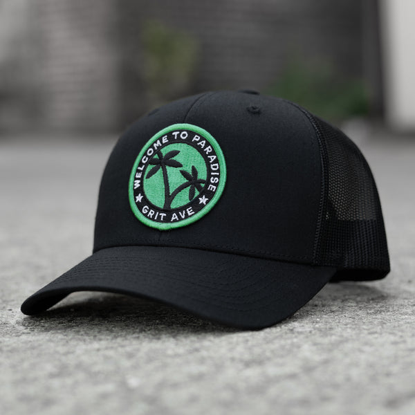 PARADISE - Teal / Black Mesh Trucker