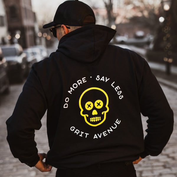 SAY LESS - Black / Lemon Unisex Hoodie