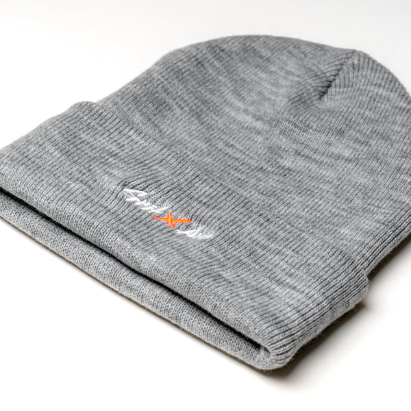 "GRIT X AVE" - Gray / Orange Beanie