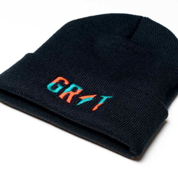 "WAVE" - Black Beanie