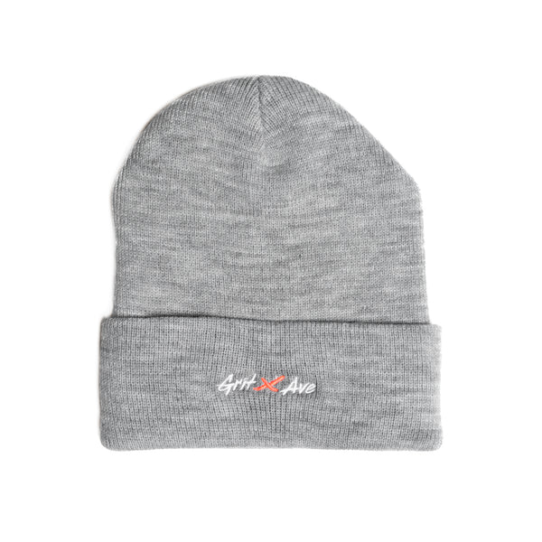 "GRIT X AVE" - Gray / Orange Beanie