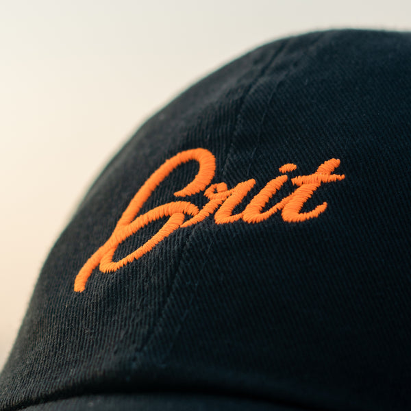 VINTAGE - Black/Tangerine Neon Classic Dad Hat