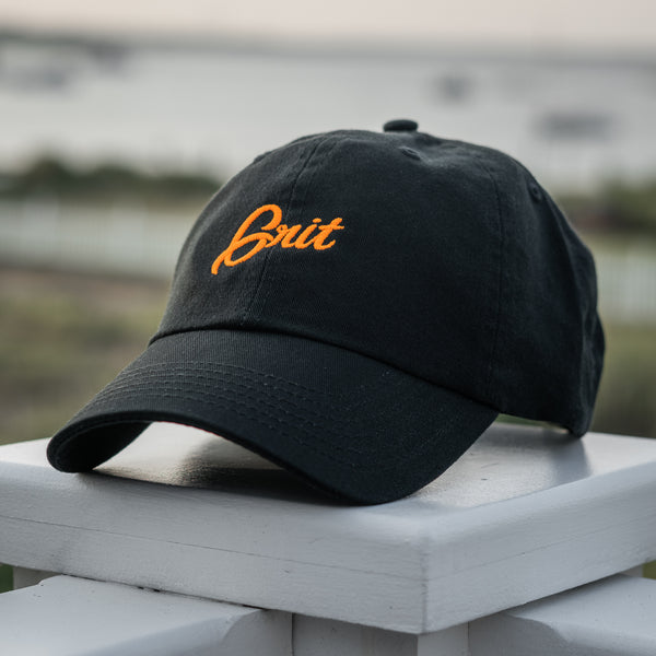 VINTAGE - Black/Tangerine Neon Classic Dad Hat