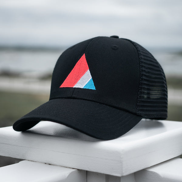 TRI GRIT PASTEL - Black Mesh Trucker