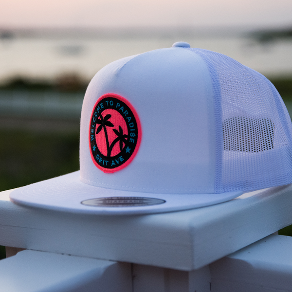 PARADISE - White Mesh Snapback